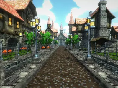 Adventure Village 2 Low-poly 3D model