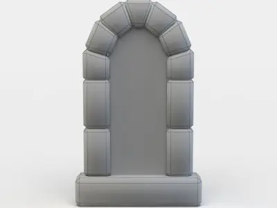 Window gothic Low-poly 3D model