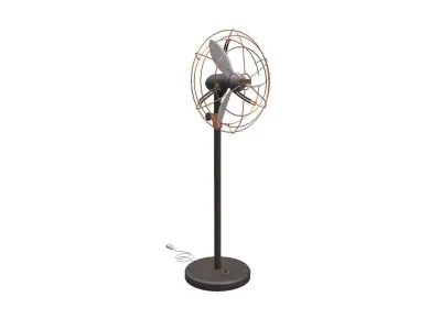 Pedestal Fan Low-Poly PBR Low-poly 3D model