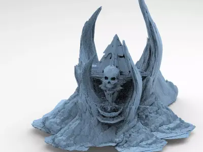 Scull Skeletor Sci fi architecture 3 3D model