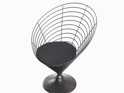 Wire Cone Chair 01 3D model
