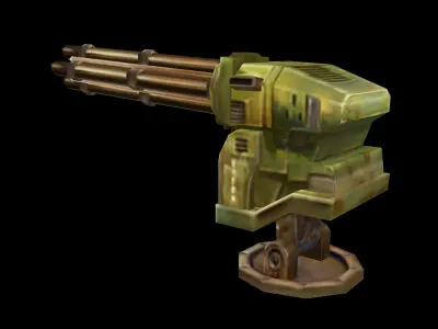 Mechanical-ship world of warcraft grenade launcher 3D model