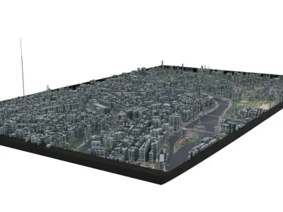 City of Prague Low-poly 3D model