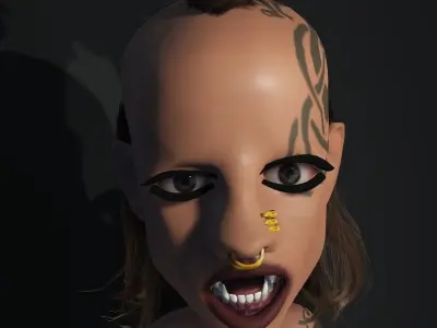 The Monster Sorcerer Character Cartoon Low-poly 3D model