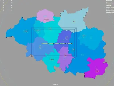 Cankiri  Central Anatolia Region  Turkey map region geography 3D model