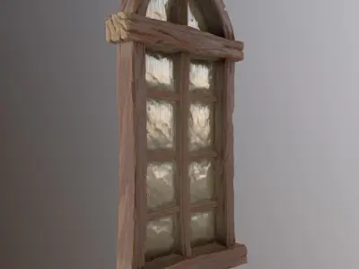 Stylised Window  Low-poly 3D model