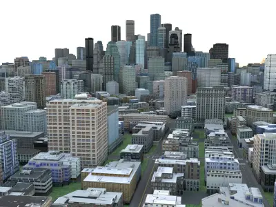 City 74 Low-poly 3D model