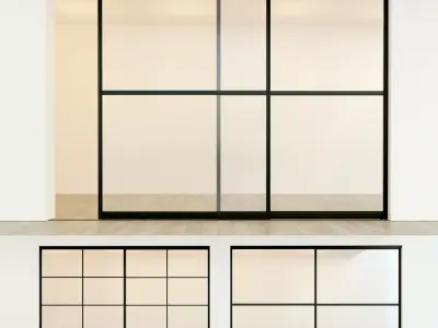 Sliding door  Partition Case-compartment  9 3D model