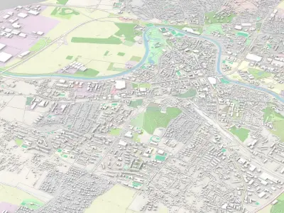 Cityscape Nitra Slovakia 3D model