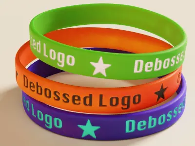 Silicone Wristband Low-poly 3D model