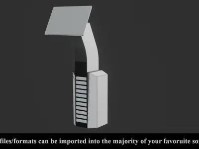 Sci-Fi Control Unit - Low poly - PBR - Game Ready Low-poly 3D model