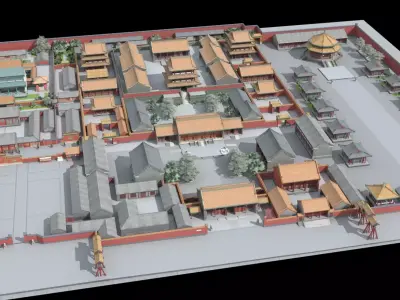 Shenyang Palace Museum Mukden Palace Shenyang Imperial Palace Low-poly 3D model