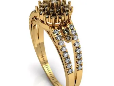 diamond ring 3D print model 85