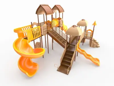 Playground for Children Low-poly 3D model
