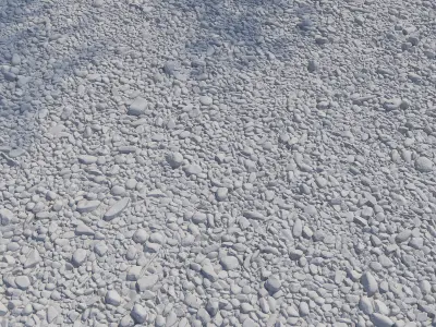 Pebbles ground HQ 3D model