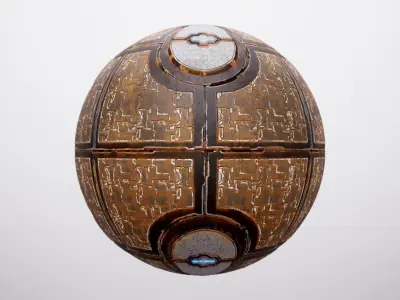 PBR Sci-Fi Spaceship Texture 18 Low-poly 3D model