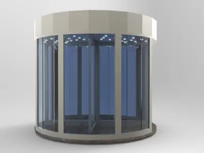 Revolving Door Low-poly 3D model