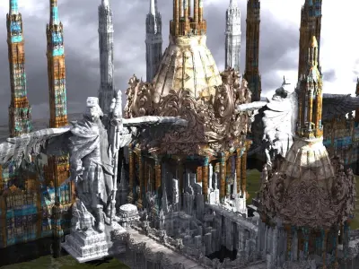 Star Wars Inspired Palaces City 3D model