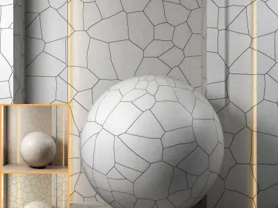 4K Flagston Cracked Stone Floor Textures - 3 Patterns - Tiles Texture