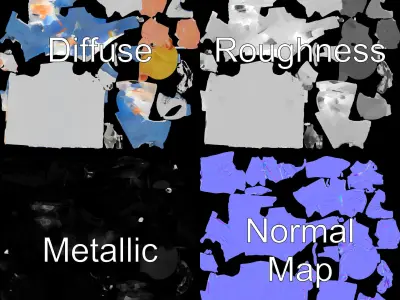 Stylized Young Doctor D Model in White Coat with Stethoscope Low-poly 3D model