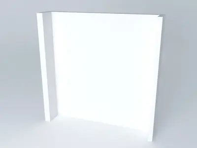 Wall with horizontal lightbox Free 3D model