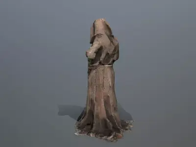 old statue Low-poly 3D model
