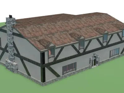 Cottage Inn Free low-poly 3D model