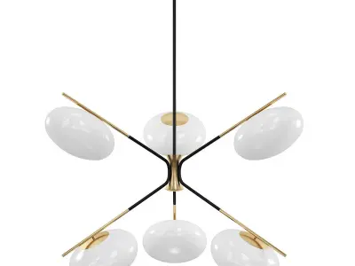LEVITY levitt chandelier - gold 3D model