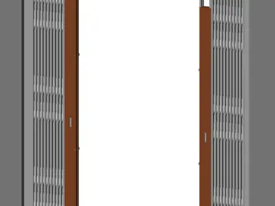 Sliding door X Frame Steel 3D model