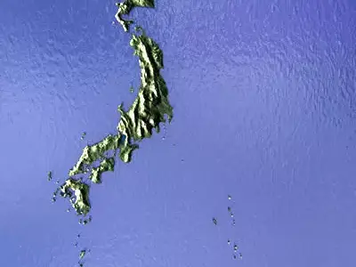 Japan island of new zealand in ocean 3D model