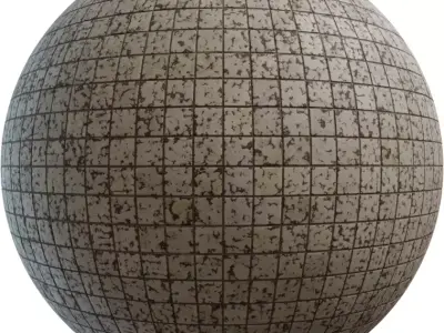 Weather Stained Ceramic Mosaic Tiles PBR Texture  Texture