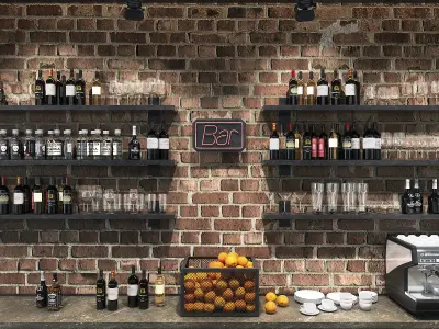 Bar counter 3D model