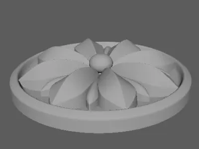 rosette flower 3D model 15