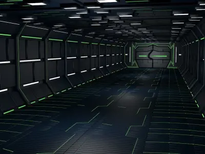 Sci fi interior 3d model 3D model