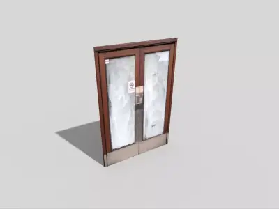 low poly door Low-poly 3D model