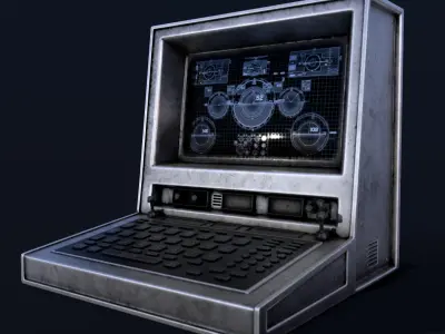 Sci-Fi Computer  Low-poly 3D model