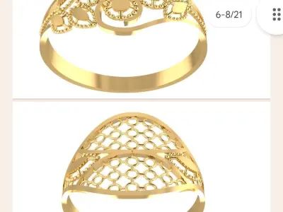 LADIES RING 3D print model 4