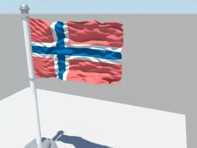 Norway flag 3D model