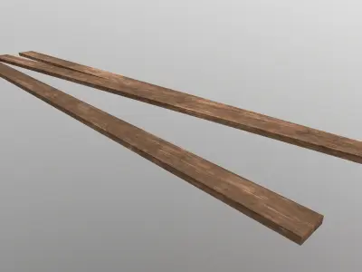 Low Poly Wooden Planks 2 Free low-poly 3D model