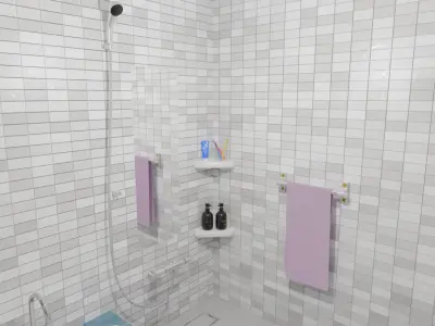 Bathroom and dressing room 3D model