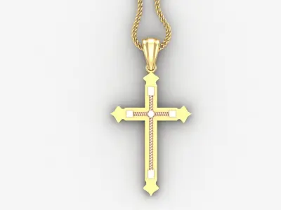 Cross Light Gold 4CP073 3DM STL 3D print model