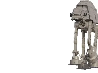 AT-AT with interior 3D model