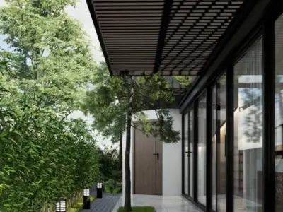 Exterior House Scene 3D model get