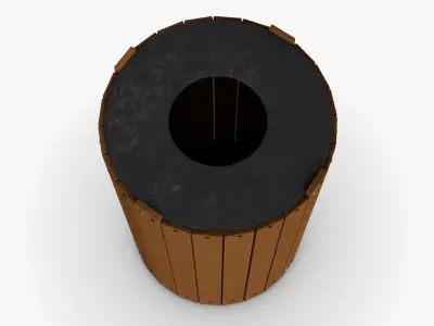Trash Can 03 Low-poly 3D model