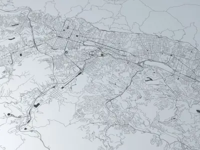 Caracas Road Network and Streets 3D model