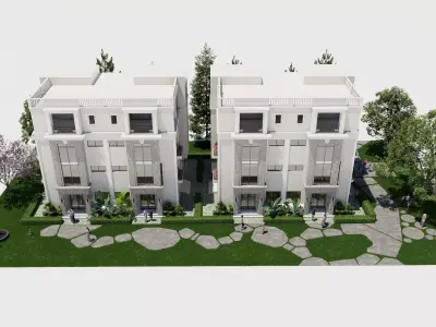 La Casa Villa - 2 Complex Semi Detached House Neo-Classic Style 3D model