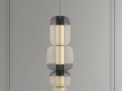 BAMBOO LIGHT TOTEM 4 LIGHTS 3D model