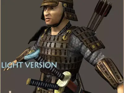 Samurai Hero Light Version Low-poly 3D model