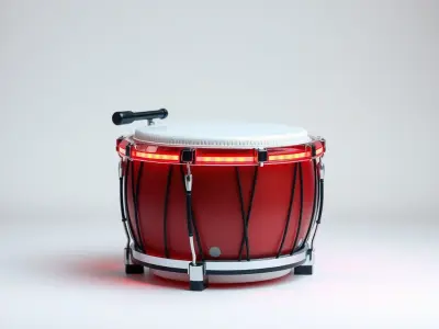 Interactive Musical Drum with Flashing Lights model pack Low-poly 3D model