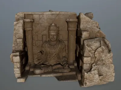 buda temple  Low-poly 3D model